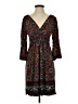 Max Studio Paisley Brown Casual Dress Size S - photo 1