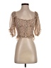 Blush 100% Polyester Tan 3/4 Sleeve Blouse Size S - photo 1