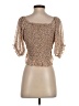 Blush 100% Polyester Tan 3/4 Sleeve Blouse Size S - photo 2