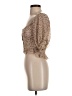 Blush 100% Polyester Tan 3/4 Sleeve Blouse Size S - photo 5