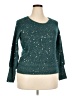LC Lauren Conrad Stars Teal Pullover Sweater Size XXL - photo 1