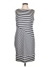 Chaps Stripes White Casual Dress Size 12 - photo 1