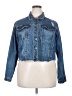 City Chic 100% Cotton Blue Denim Jacket Size 22 Plus (XL) - photo 1