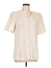 Time Out Ivory Short Sleeve Blouse Size L - photo 1