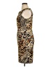 Connected Apparel Animal Print Brown Cocktail Dress Size 14 - photo 5