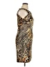 Connected Apparel Animal Print Brown Cocktail Dress Size 14 - photo 4