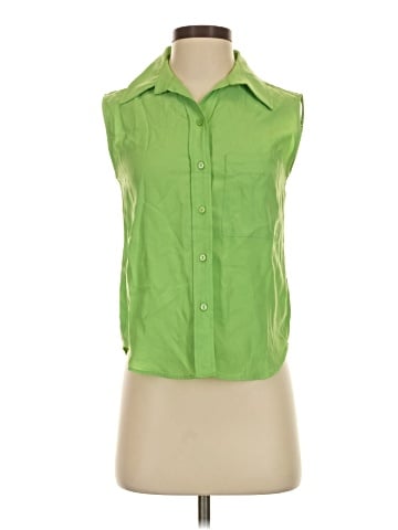 MNG Sleeveless Button-Down Shirt (view 1)