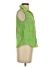 MNG Green Sleeveless Button-Down Shirt Size XXS - photo 4