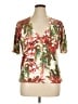 Talbots Tropical Ivory Short Sleeve Blouse Size XL - photo 1