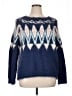 LC Lauren Conrad Chevron-herringbone Blue Pullover Sweater Size XL - photo 1