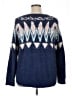 LC Lauren Conrad Chevron-herringbone Blue Pullover Sweater Size XL - photo 2
