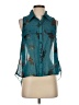 Xhilaration 100% Polyester Teal Sleeveless Blouse Size S - photo 1