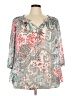 Daniel Rainn 100% Polyester Gray 3/4 Sleeve Blouse Size 3X - photo 1