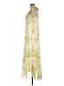 Line & Dot 100% Polyester Tie-dye Green Casual Dress Size L - photo 5