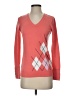 Lilly Pulitzer 100% Cotton Argyle Orange Pullover Sweater Size S - photo 1