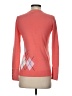Lilly Pulitzer 100% Cotton Argyle Orange Pullover Sweater Size S - photo 2