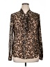 Tommy Hilfiger Animal Print Brown Long Sleeve Blouse Size XL - photo 1