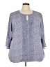 Roz & Ali 100% Polyester Blue 3/4 Sleeve Blouse Size 3X - photo 1