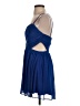 Steppin' Out Solid Blue Cocktail Dress Size S - photo 5