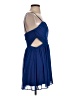 Steppin' Out Solid Blue Cocktail Dress Size S - photo 4