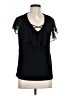 Carol Rose 100% Polyester Black Short Sleeve Blouse Size L - photo 1