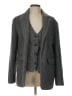 Line & Dot Tweed Gray Blazer Size L - photo 1