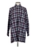 PureDKNY 100% Cotton Plaid Blue Long Sleeve Blouse Size S - photo 1