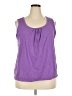 Basic Editions Purple Sleeveless T-Shirt Size 2X - photo 1