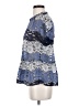 Eva Franco Blue Short Sleeve Blouse Size XS - photo 5