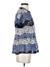 Eva Franco Blue Short Sleeve Blouse Size XS - photo 4