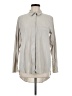 Athleta Solid Gray Long Sleeve Button-Down Shirt Size M - photo 1