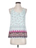 Skies Are Blue 100% Polyester Teal Sleeveless Blouse Size S - photo 1
