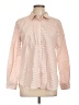 Garnet Hill Stripes Pink Long Sleeve Blouse Size 12 - photo 1