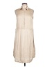H&M 100% Polyester Solid Tan Casual Dress Size 10 - photo 1