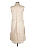 H&M 100% Polyester Solid Tan Casual Dress Size 10 - photo 2