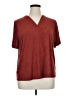 Cato Burgundy Short Sleeve Top Size XL - photo 1