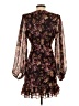 Express Floral Maroon Brown Cocktail Dress Size S - photo 2