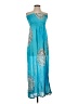 Cool Change 100% Rayon Paisley Blue Casual Dress Size S - photo 1