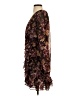 Express Floral Maroon Brown Cocktail Dress Size S - photo 5
