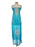 Cool Change 100% Rayon Paisley Blue Casual Dress Size S - photo 2