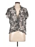 Studio 1940 100% Polyester Paisley Gray Short Sleeve Blouse Size L - photo 1
