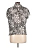 Studio 1940 100% Polyester Paisley Gray Short Sleeve Blouse Size L - photo 2