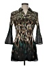 Alfani 100% Polyester Animal Print Teal Cocktail Dress Size 6 Petite - photo 1