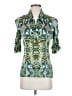 Etcetera 100% Polyester Teal 3/4 Sleeve Blouse Size 4 - photo 1