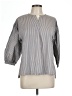 Assorted Brands Stripes Gray 3/4 Sleeve Blouse Size L - photo 1