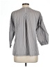 Assorted Brands Stripes Gray 3/4 Sleeve Blouse Size L - photo 2