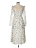 Wilfred 100% Polyester Floral Ivory Cocktail Dress Size L - photo 2