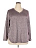 Faded Glory Metallic Gray Long Sleeve Top Size 2X - photo 1