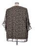 Catherines Animal Print Brown Short Sleeve Blouse Size 3X - photo 2