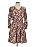 Nine West Print Brown Casual Dress Size M - photo 1